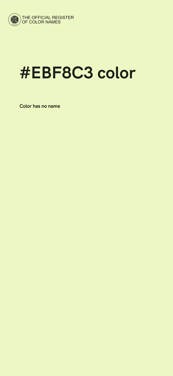 #EBF8C3 color image