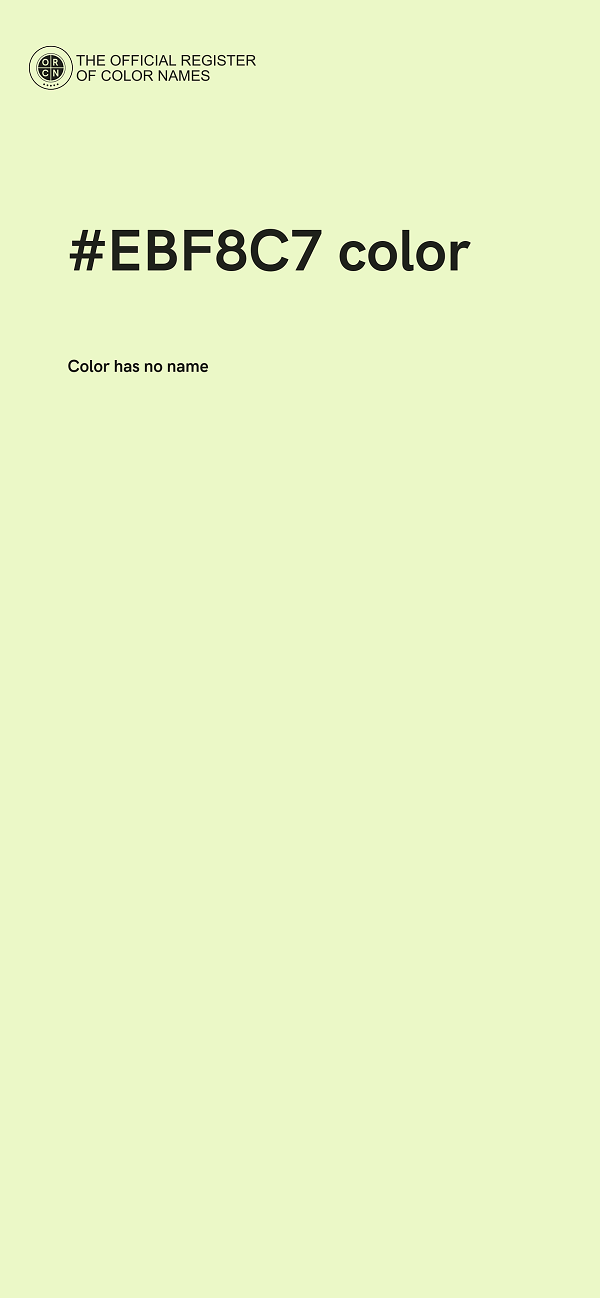 #EBF8C7 color image