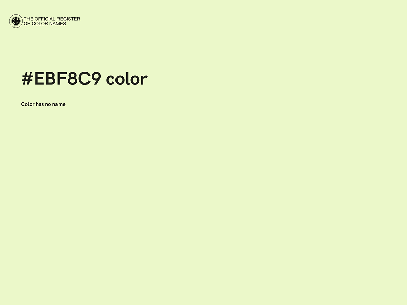 #EBF8C9 color image