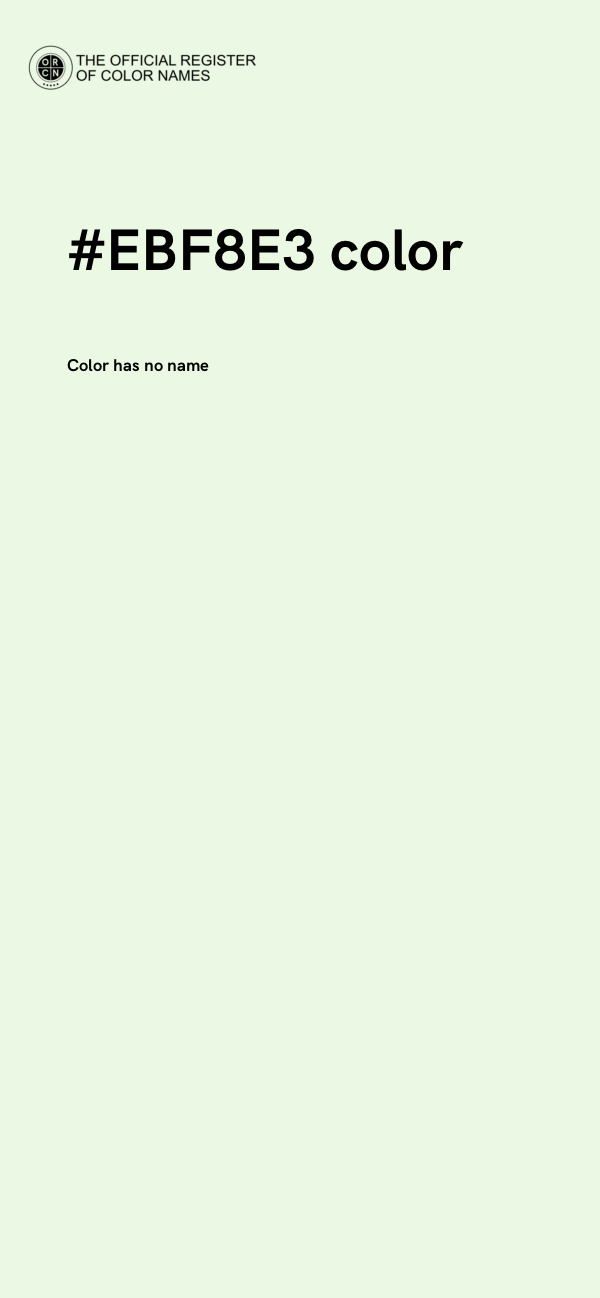 #EBF8E3 color image