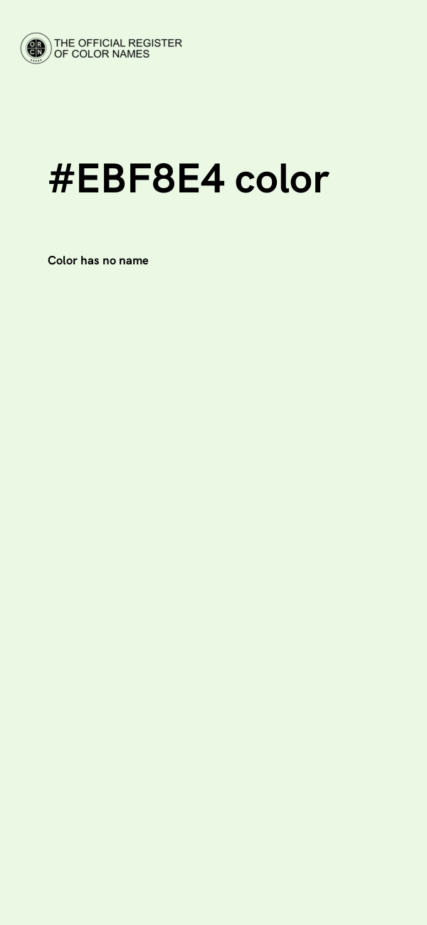 #EBF8E4 color image