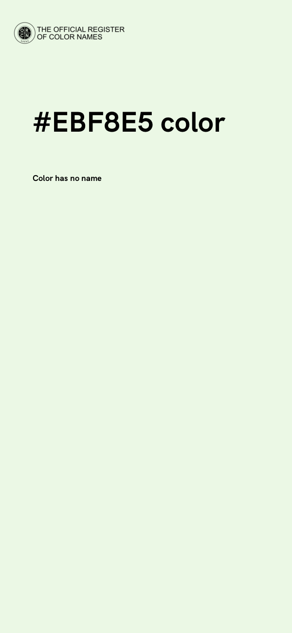 #EBF8E5 color image