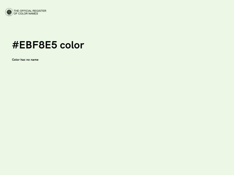 #EBF8E5 color image
