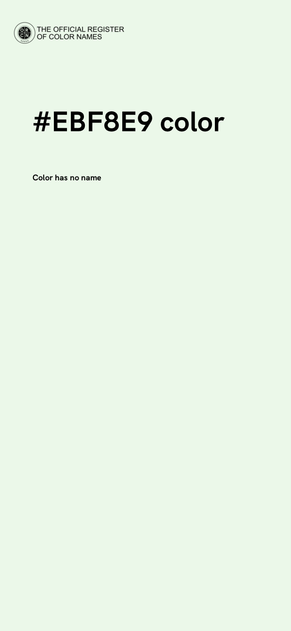 #EBF8E9 color image