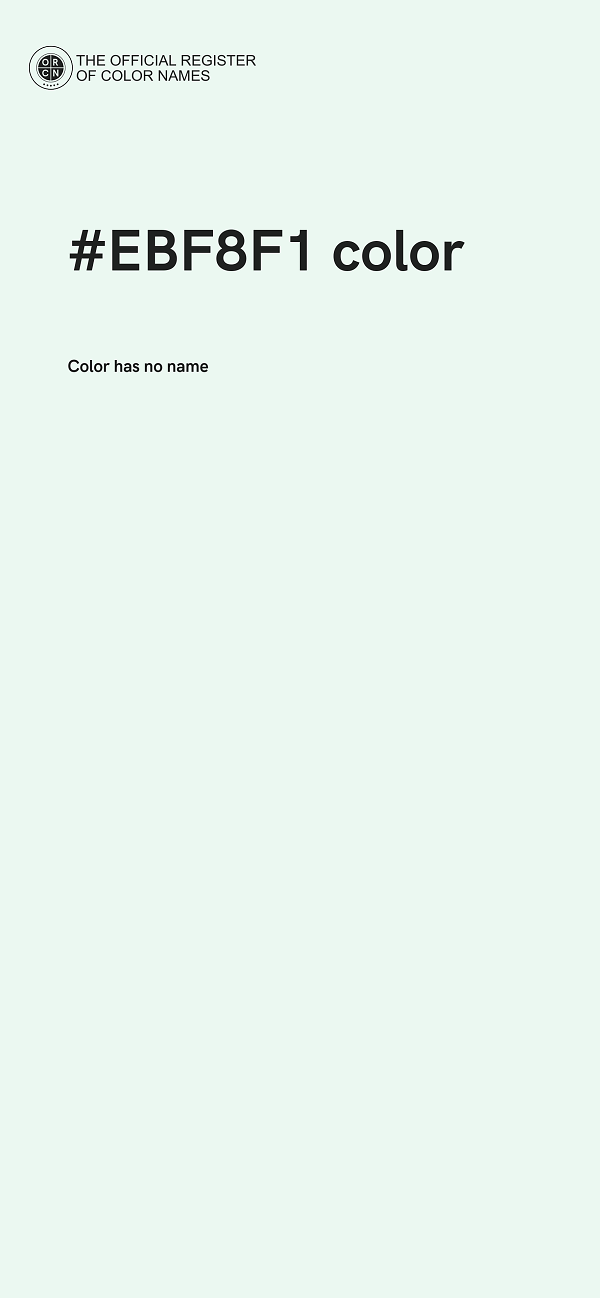 #EBF8F1 color image