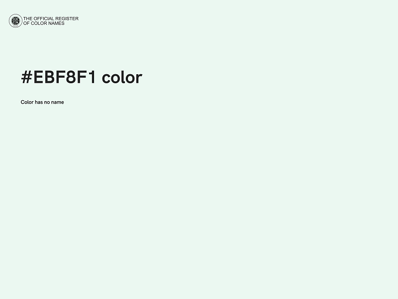 #EBF8F1 color image