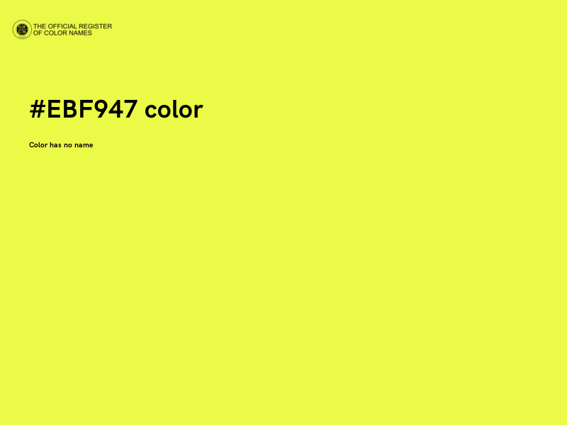 #EBF947 color image