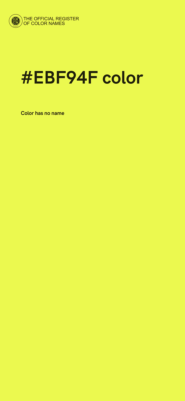 #EBF94F color image