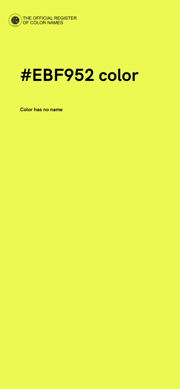 #EBF952 color image