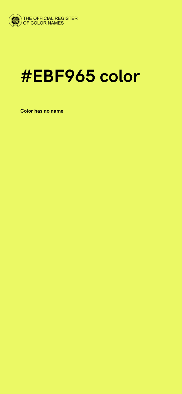 #EBF965 color image
