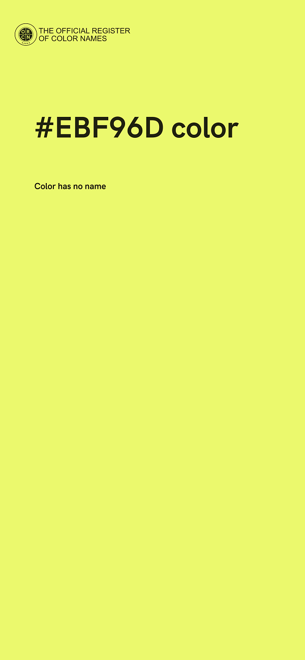 #EBF96D color image