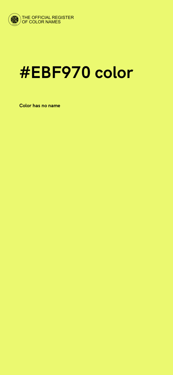 #EBF970 color image