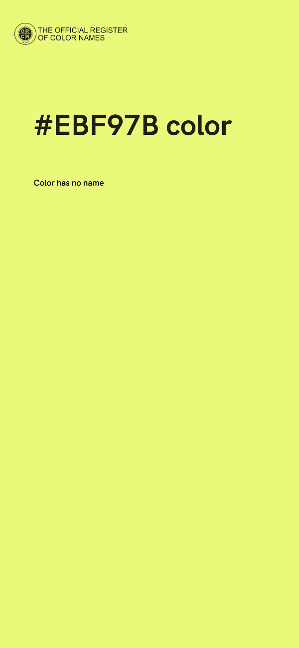 #EBF97B color image