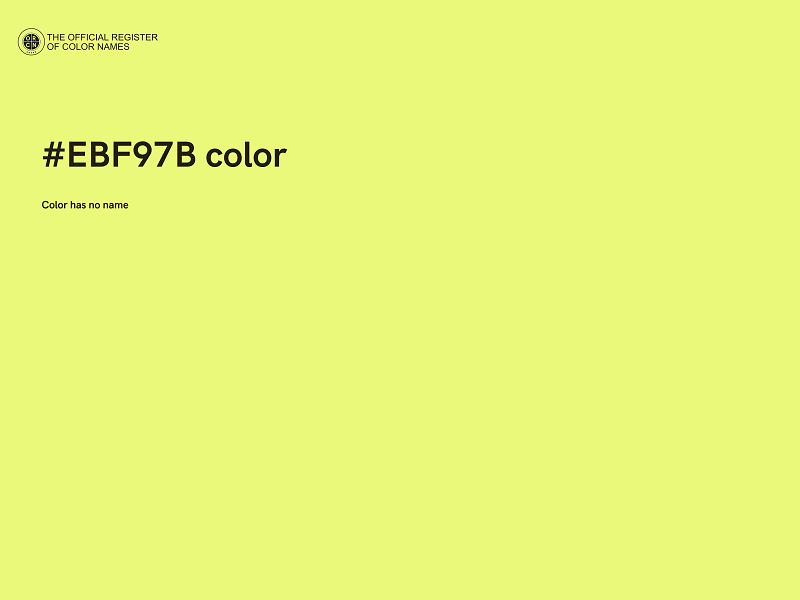 #EBF97B color image