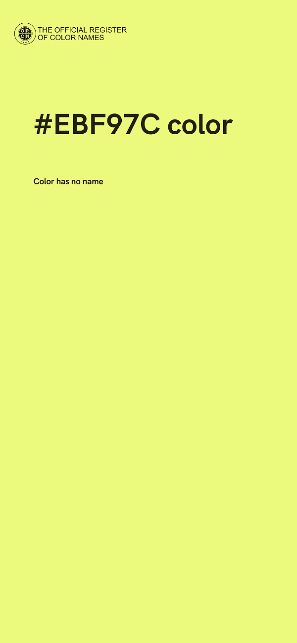 #EBF97C color image