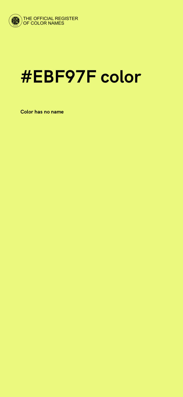 #EBF97F color image