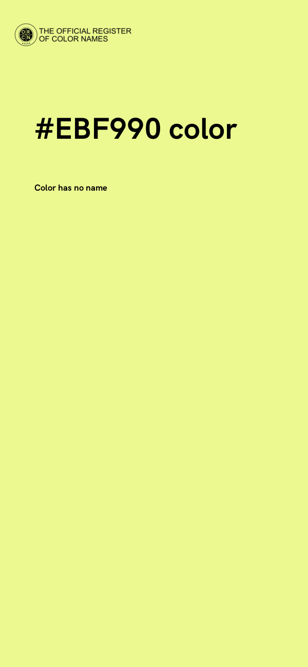 #EBF990 color image