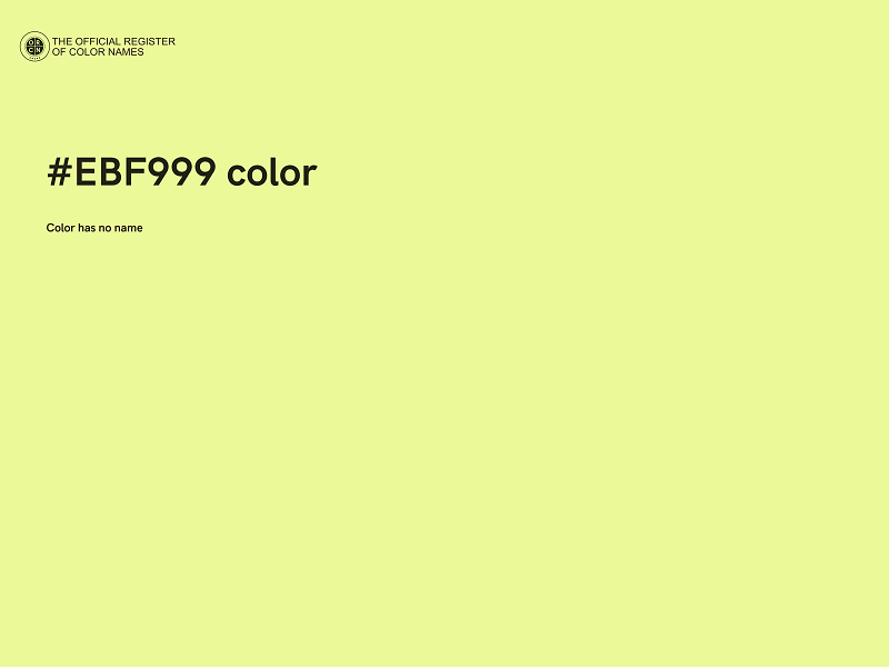#EBF999 color image