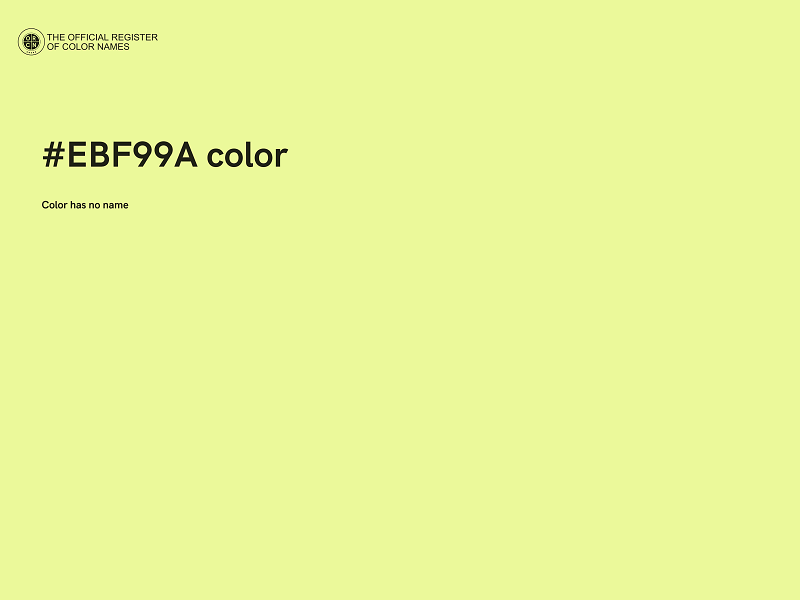 #EBF99A color image