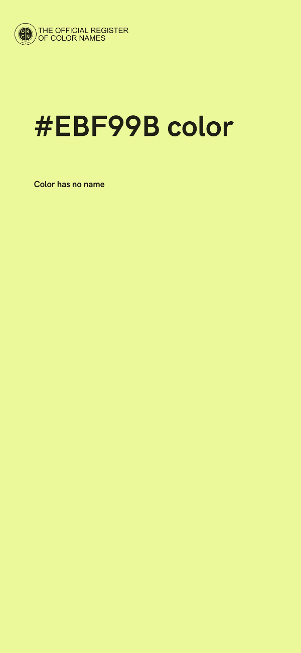 #EBF99B color image