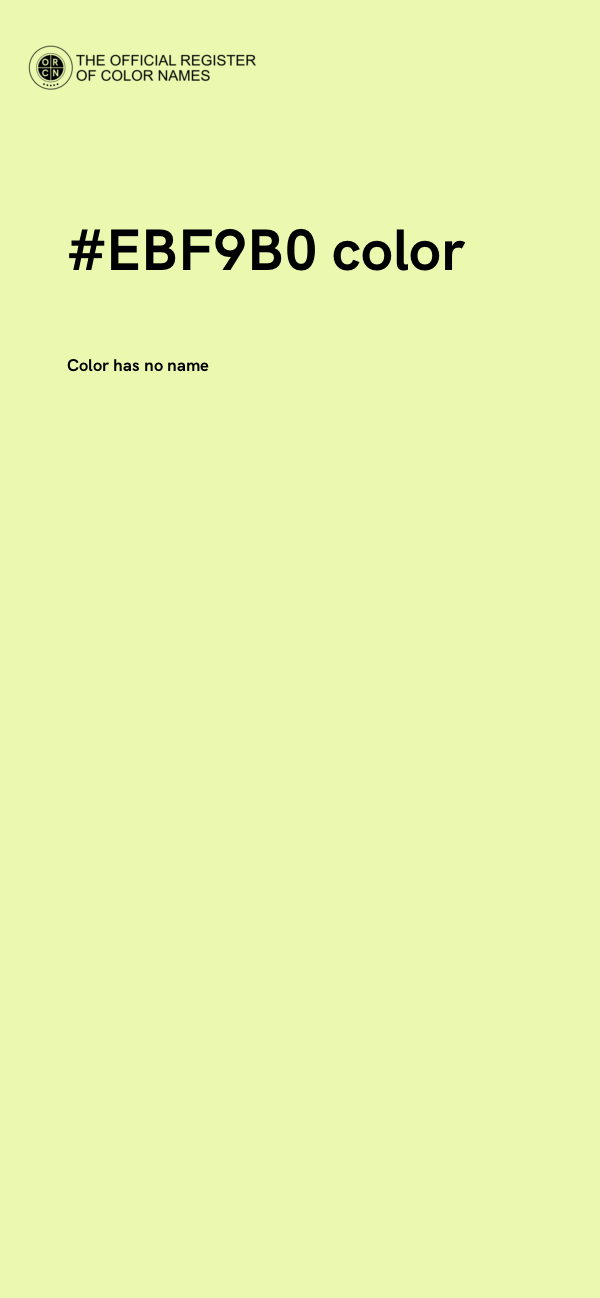 #EBF9B0 color image