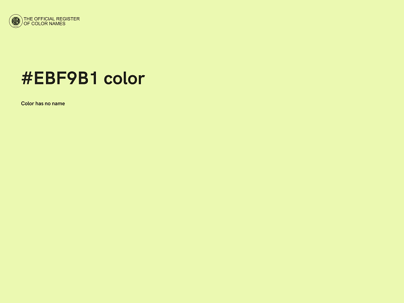 #EBF9B1 color image