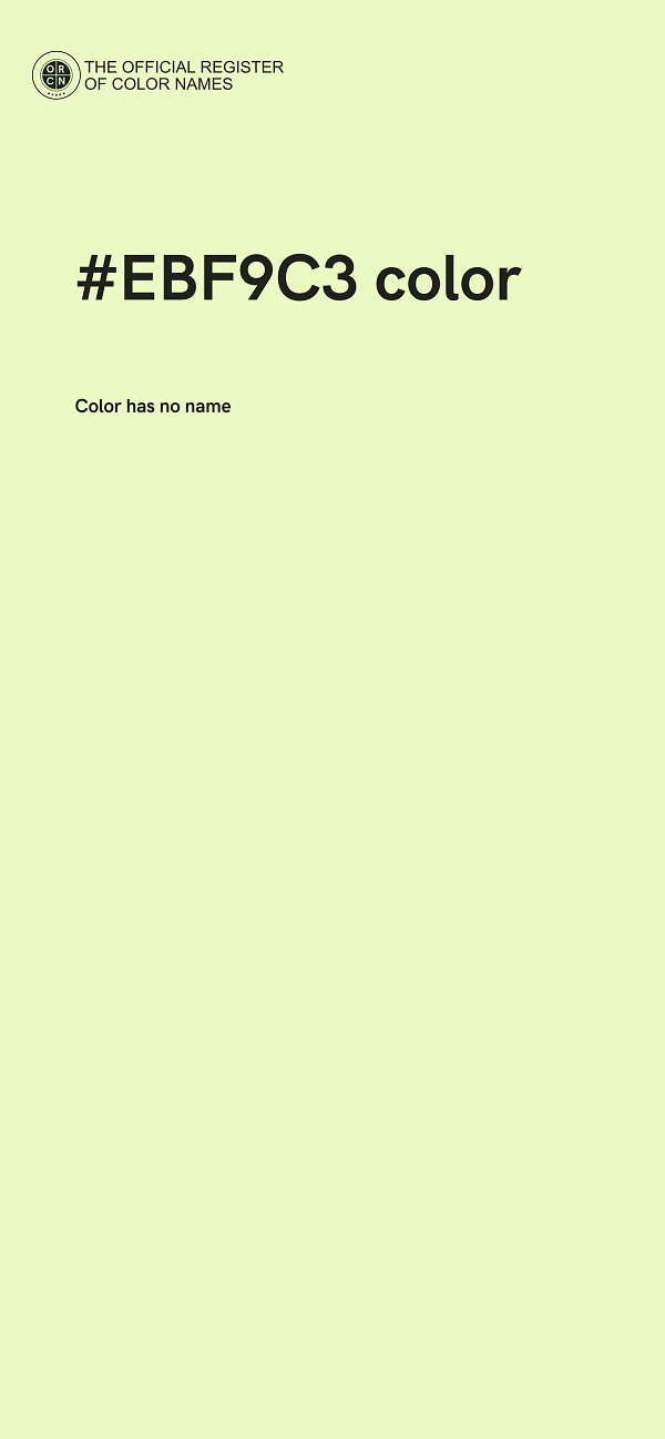 #EBF9C3 color image