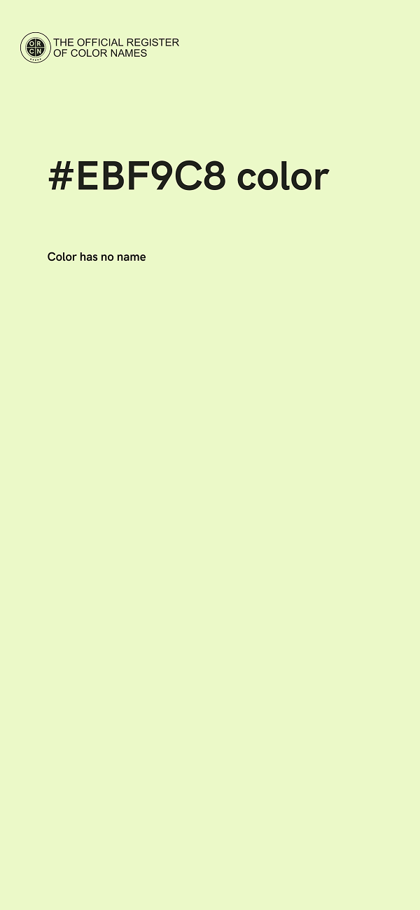 #EBF9C8 color image
