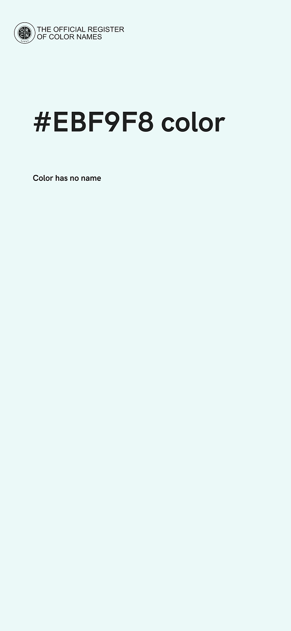 #EBF9F8 color image