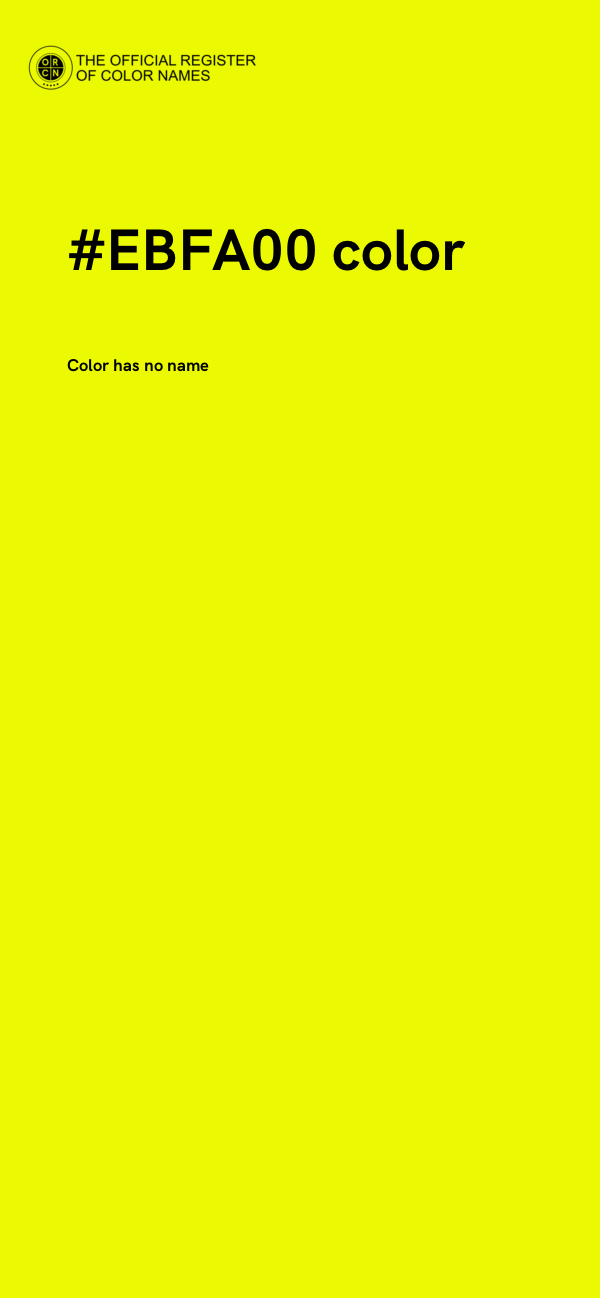#EBFA00 color image