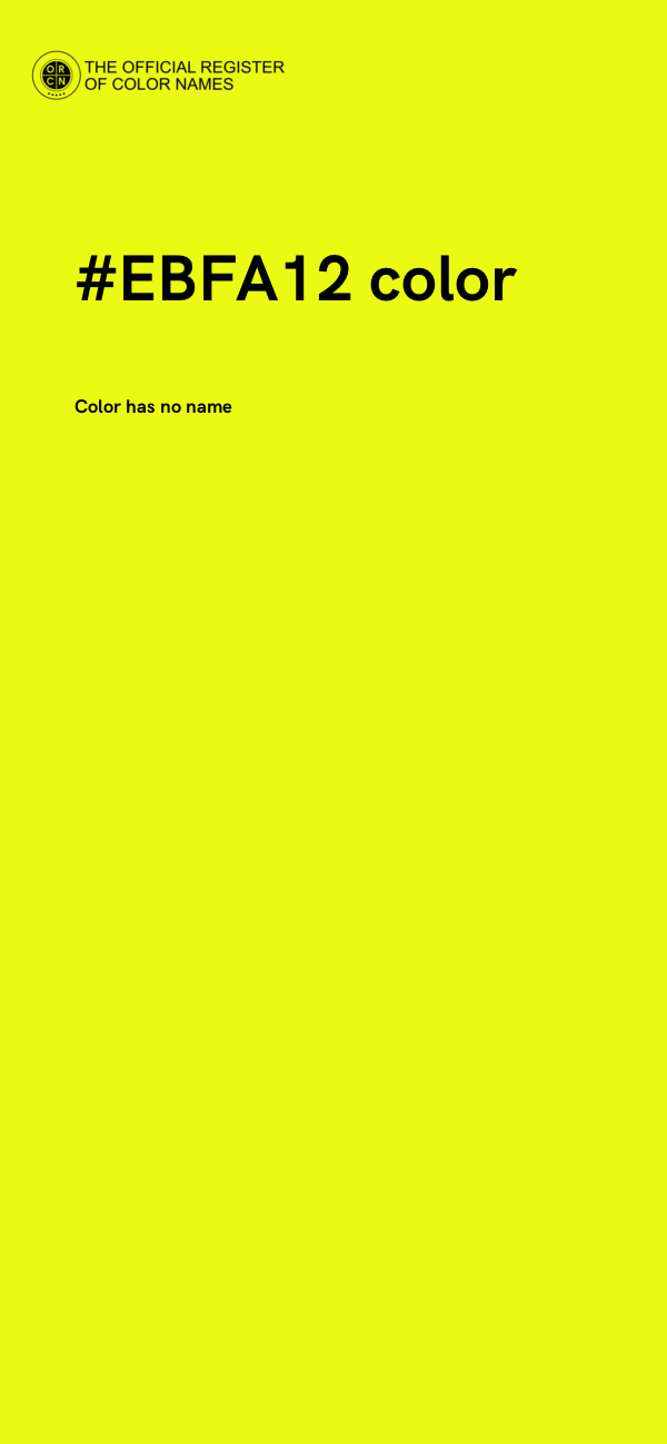 #EBFA12 color image