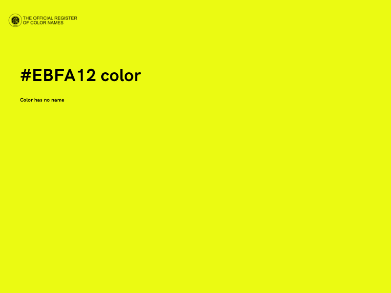 #EBFA12 color image