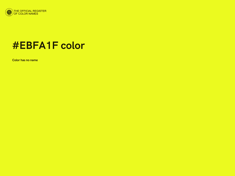 #EBFA1F color image