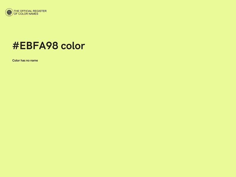 #EBFA98 color image