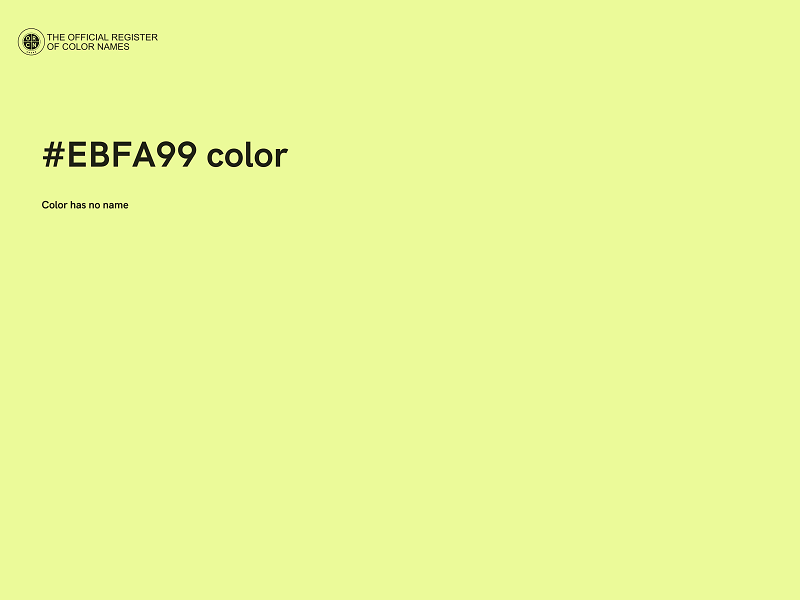 #EBFA99 color image