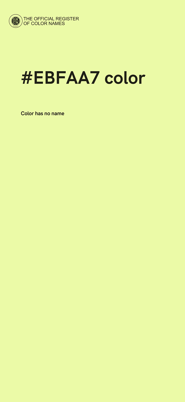#EBFAA7 color image