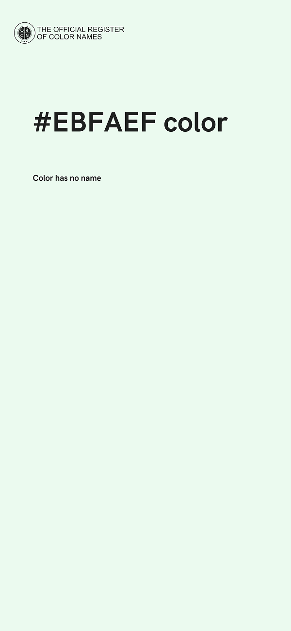 #EBFAEF color image