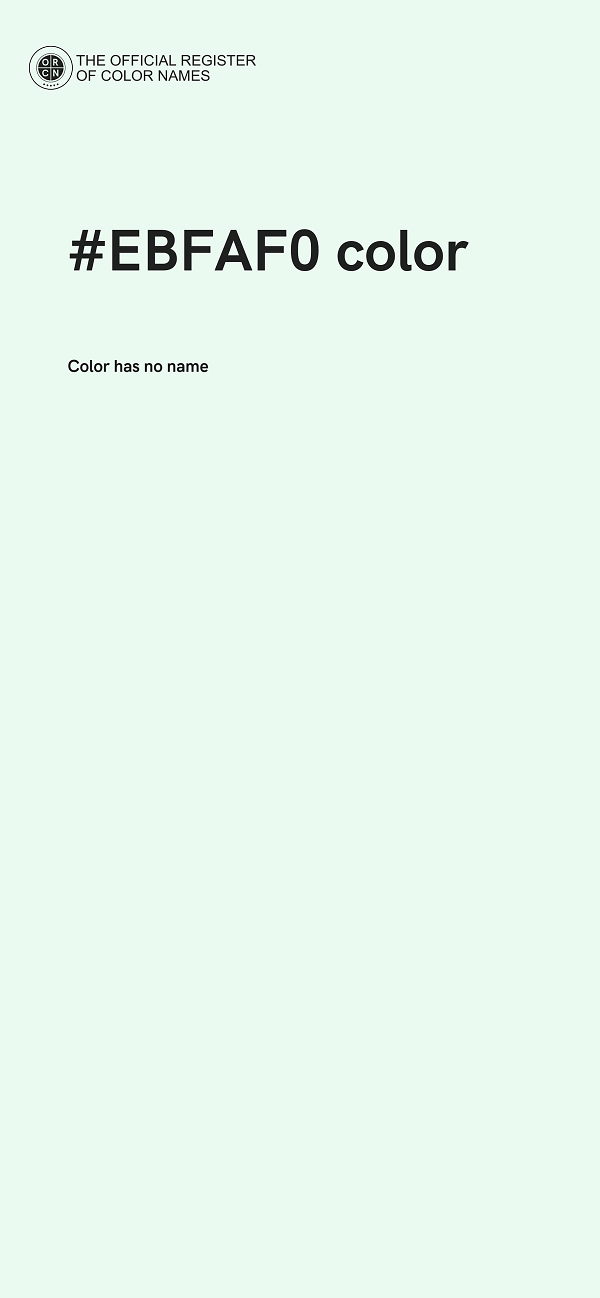 #EBFAF0 color image