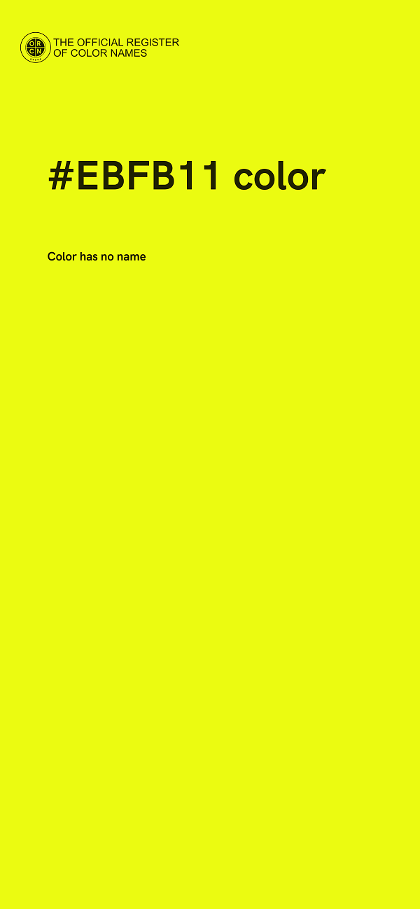 #EBFB11 color image