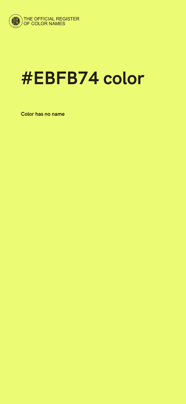 #EBFB74 color image