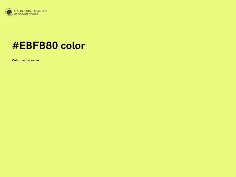 #EBFB80 color image