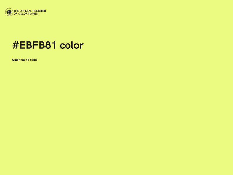 #EBFB81 color image