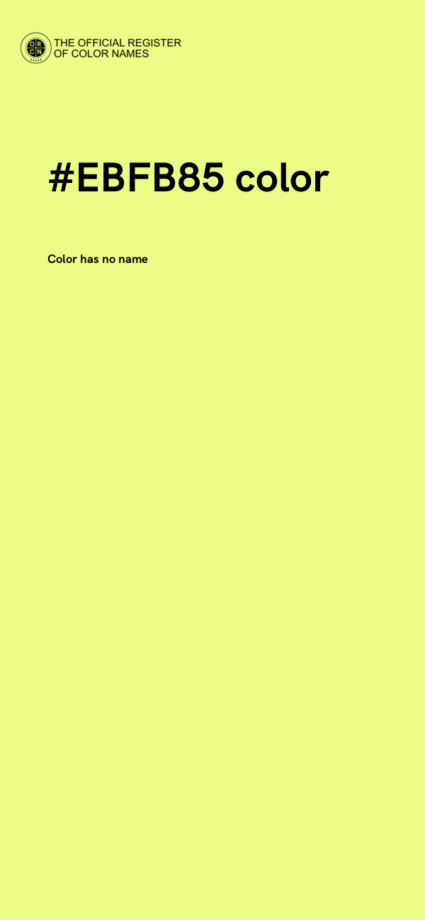 #EBFB85 color image