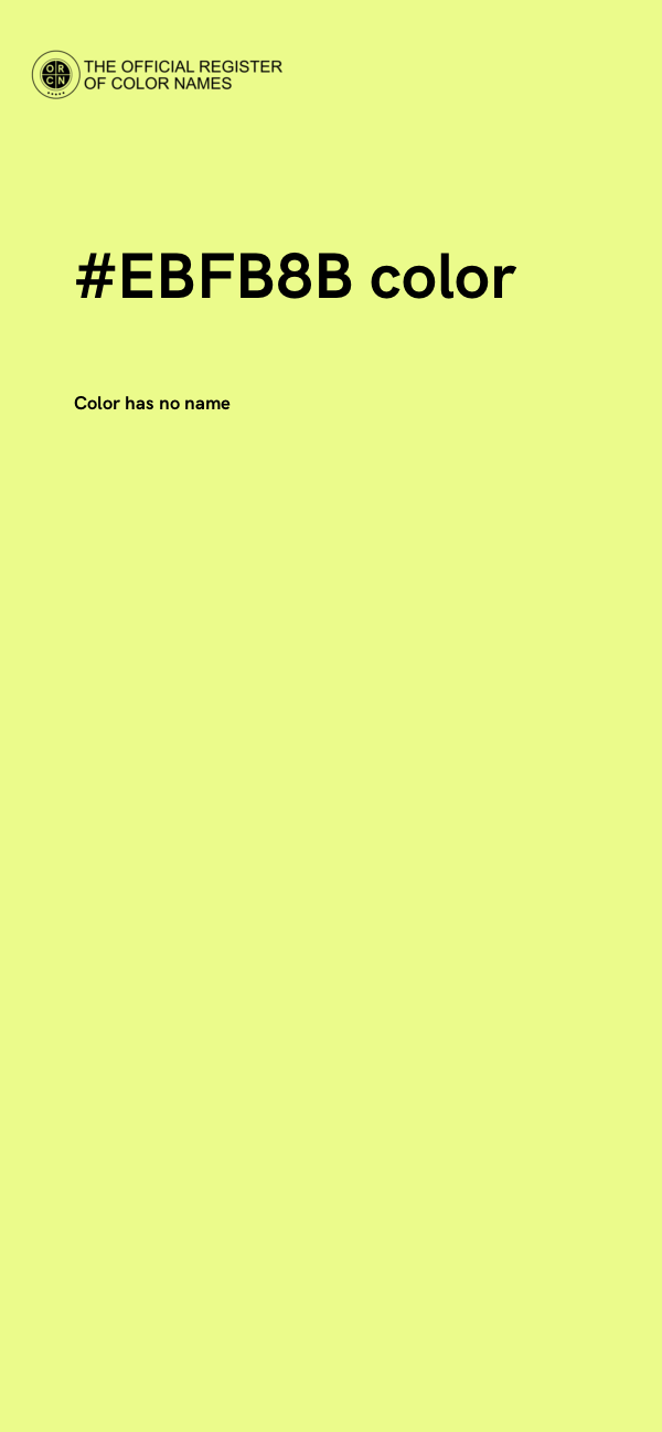 #EBFB8B color image