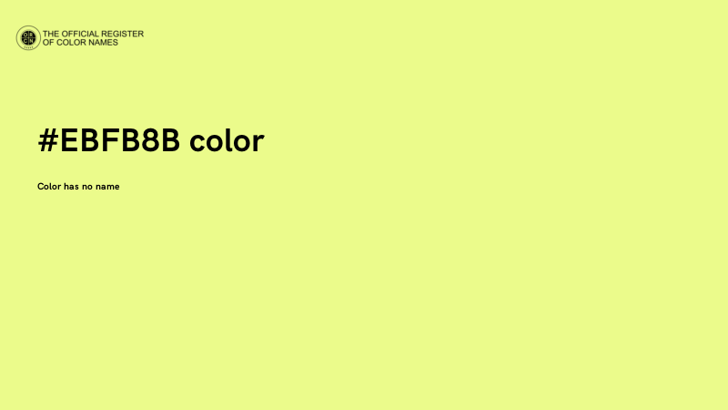 #EBFB8B color image