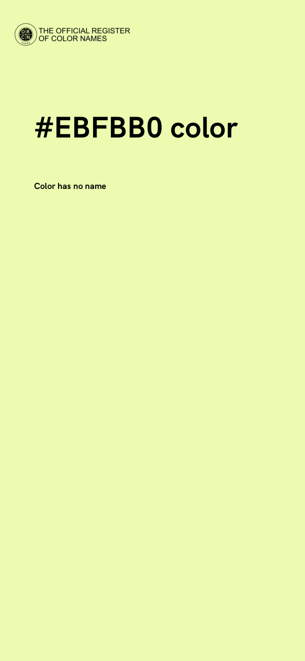 #EBFBB0 color image