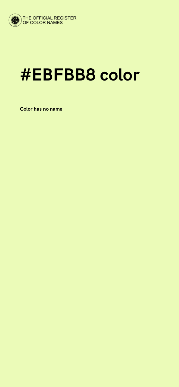 #EBFBB8 color image