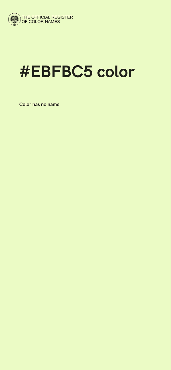 #EBFBC5 color image