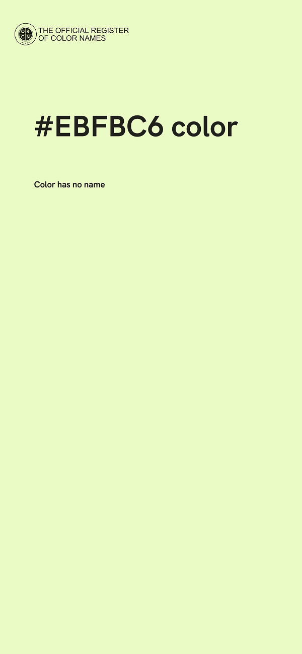 #EBFBC6 color image