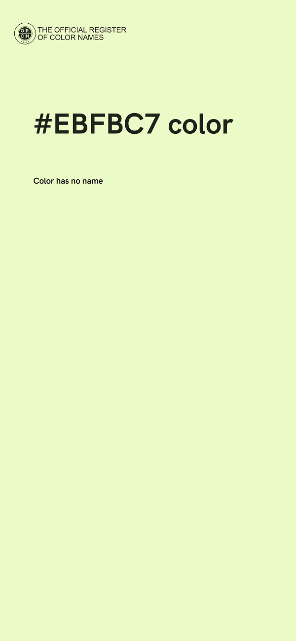 #EBFBC7 color image